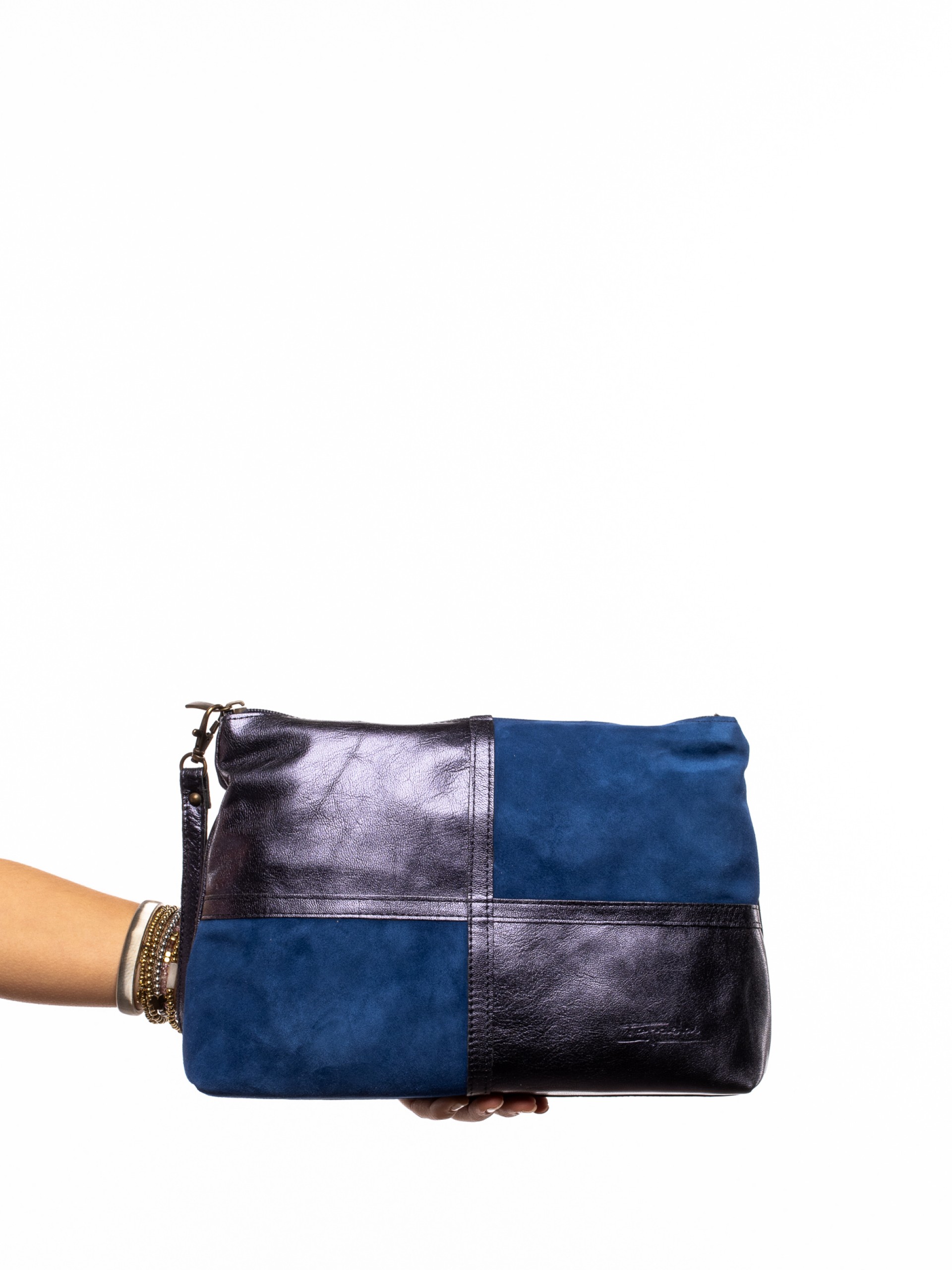 Suede and Leather Handbag