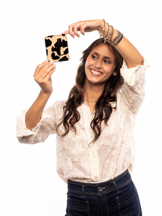 PORTA-CARTES PELE VACA