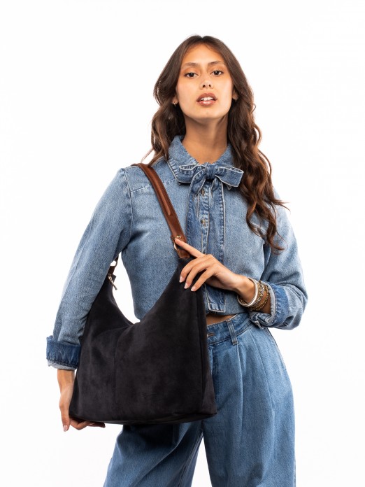 SUEDE SHOULDER BAG
