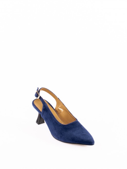 Mule with Suede Heels