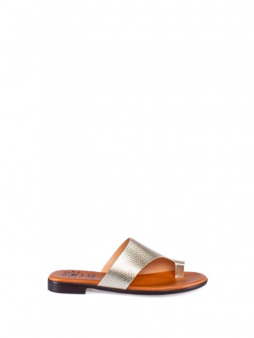 Slipper with Large Leather Bow