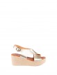 Laminated Leather Wedge Sandal Laminated Leather Wedge Sandal