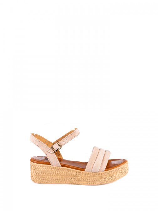 High Wedge Sandal with cushioned straps