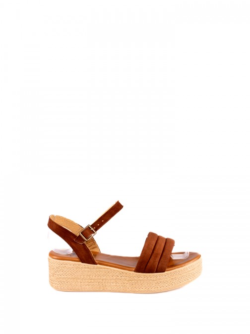 High Wedge Sandal with cushioned straps