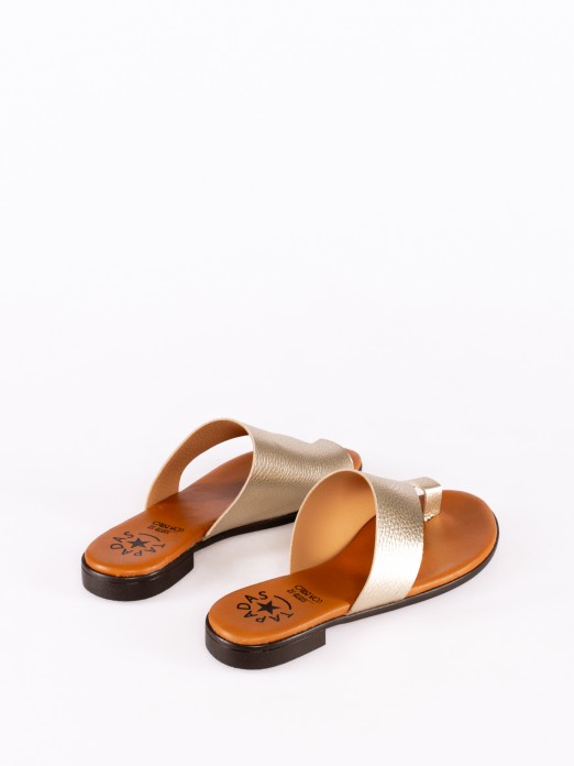 Slipper with Large Leather Bow