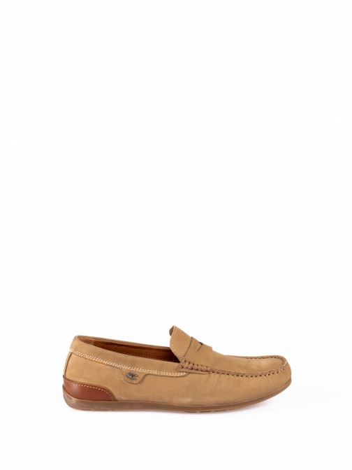 Mocassim em Pele Nobuck Camel Active