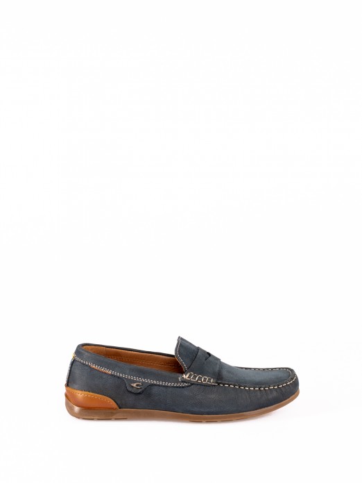 Mocassim em Pele Nobuck Camel Active