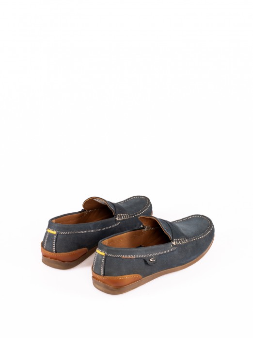 Mocassim em Pele Nobuck Camel Active