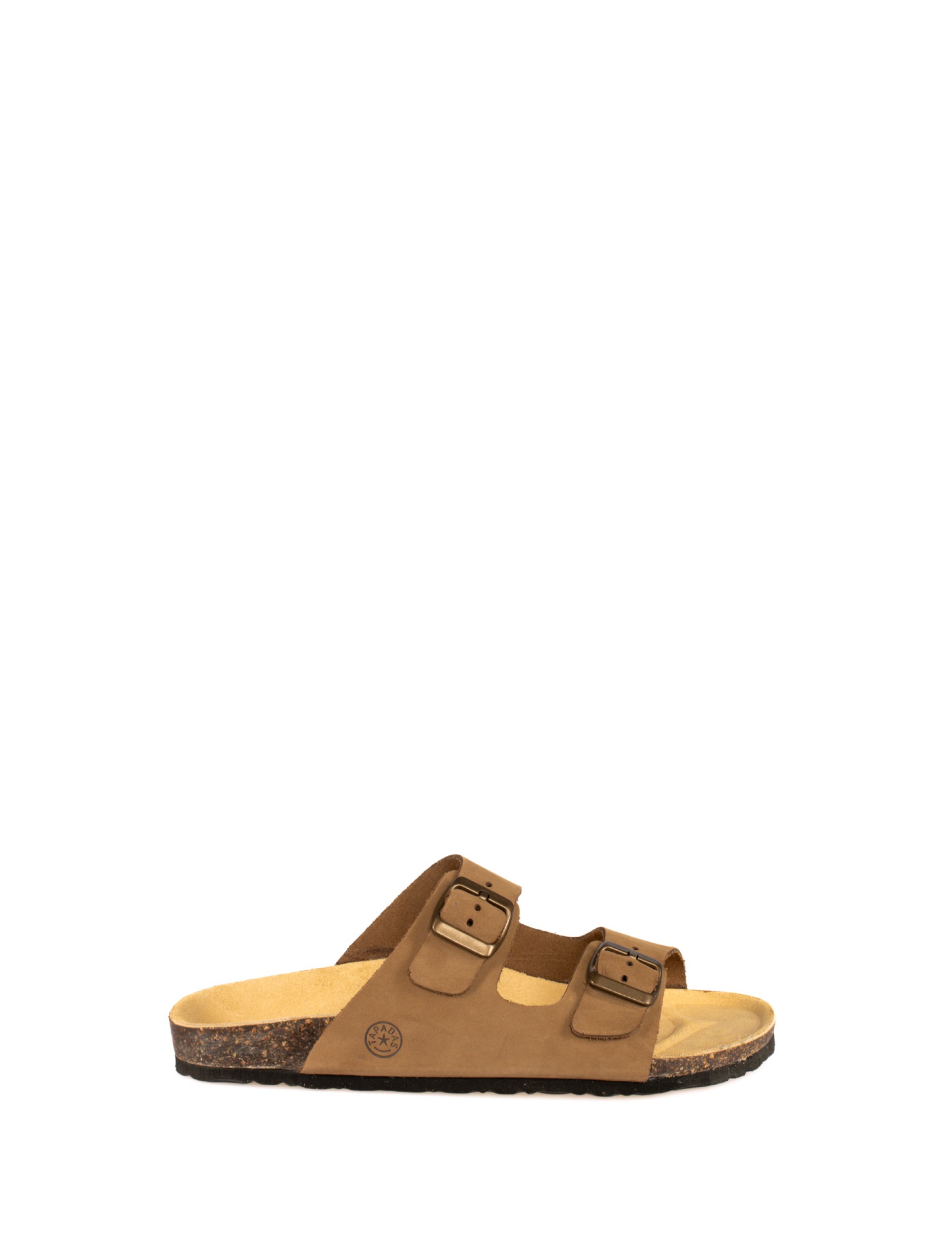 Bio Slipper with Two Buckles in Nubuck