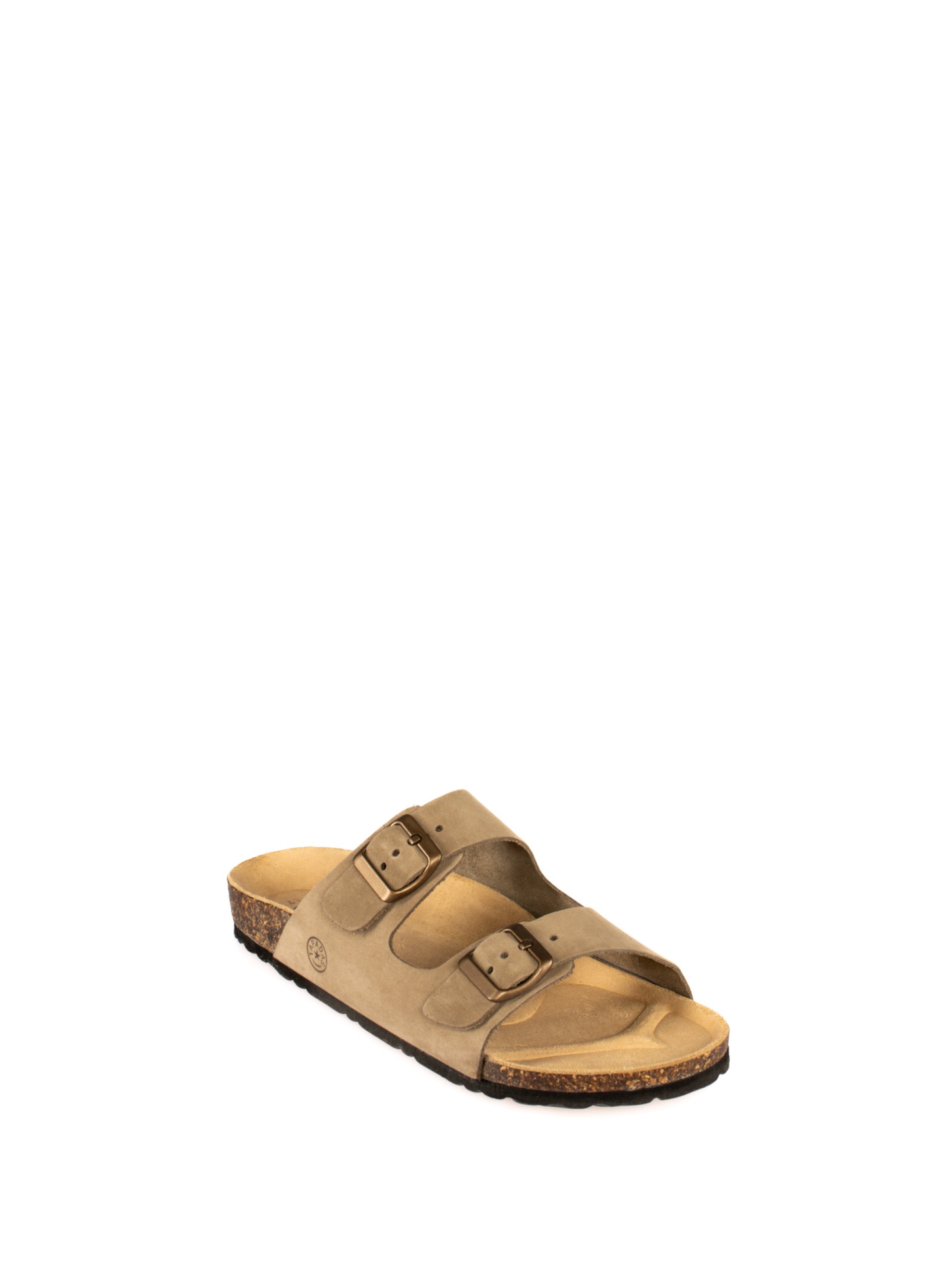 Bio Slipper with Two Buckles in Nubuck
