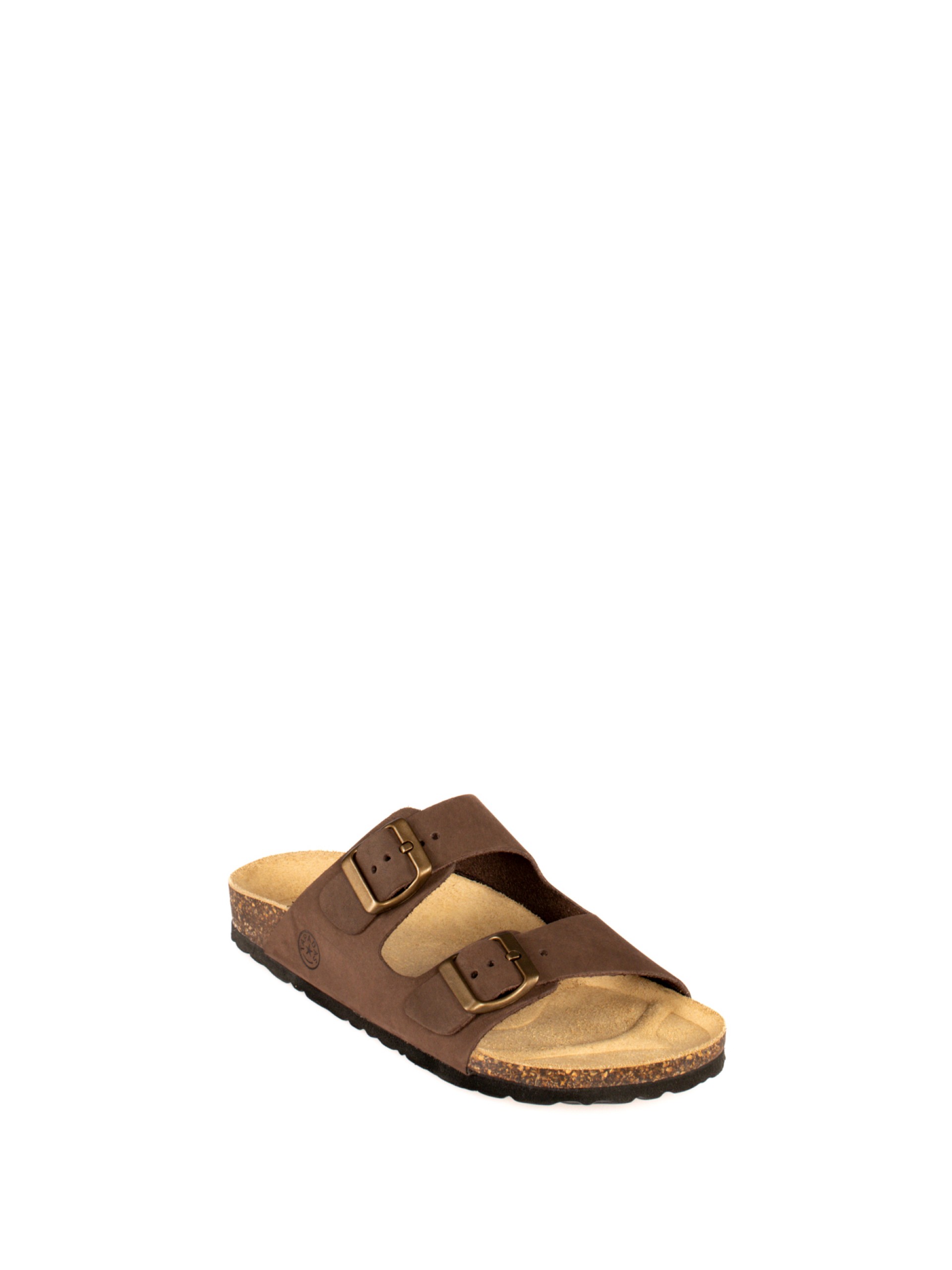Chinela Bio com Duas Fivelas em Nobuck