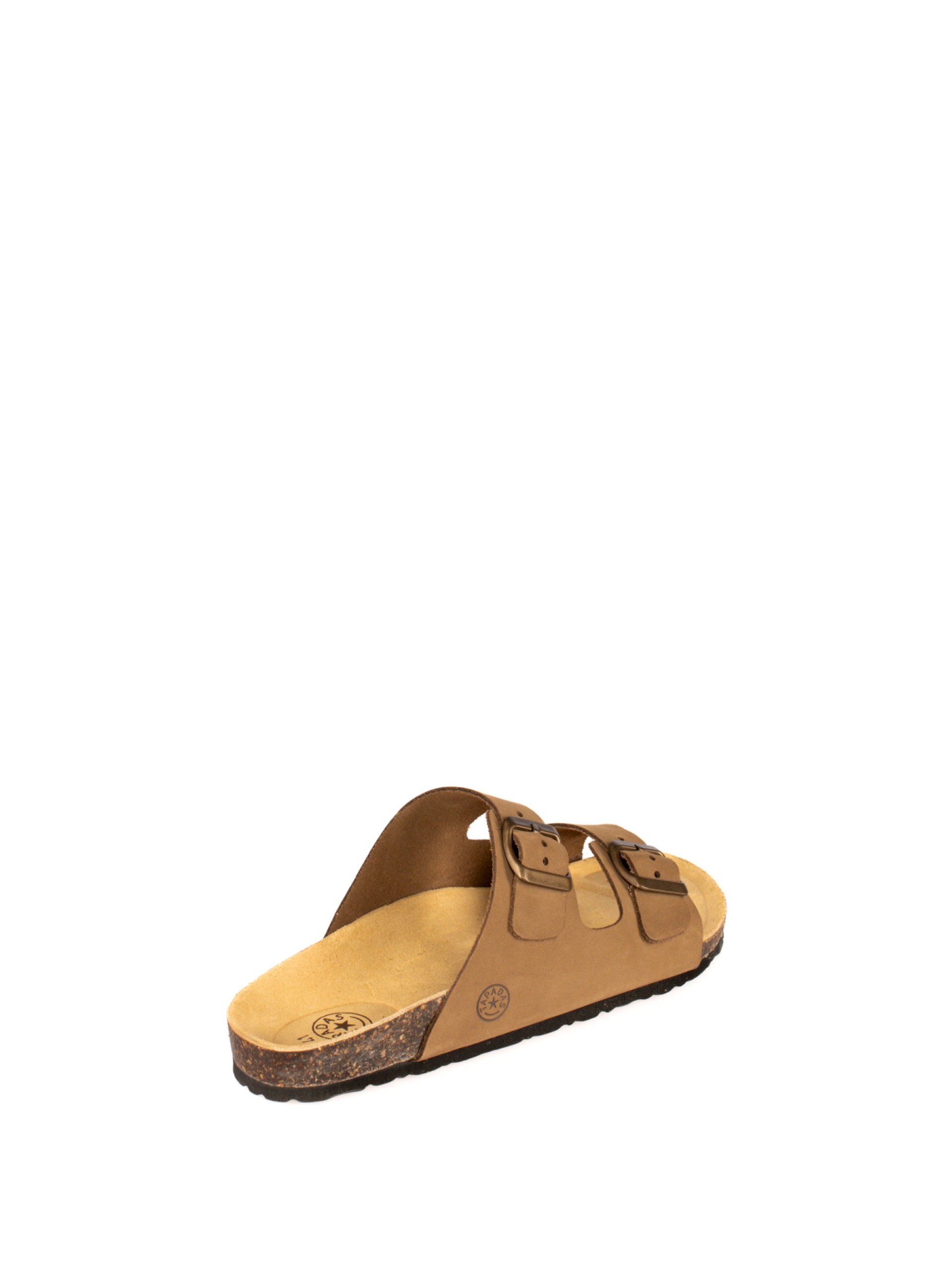Bio Slipper with Two Buckles in Nubuck