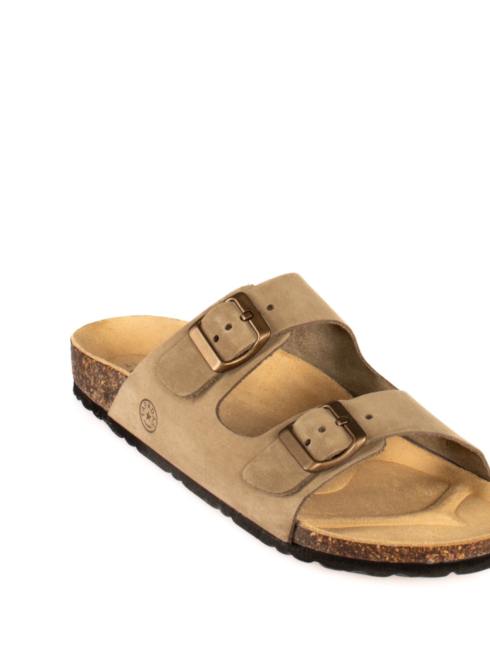 Bio Slipper with Two Buckles in Nubuck
