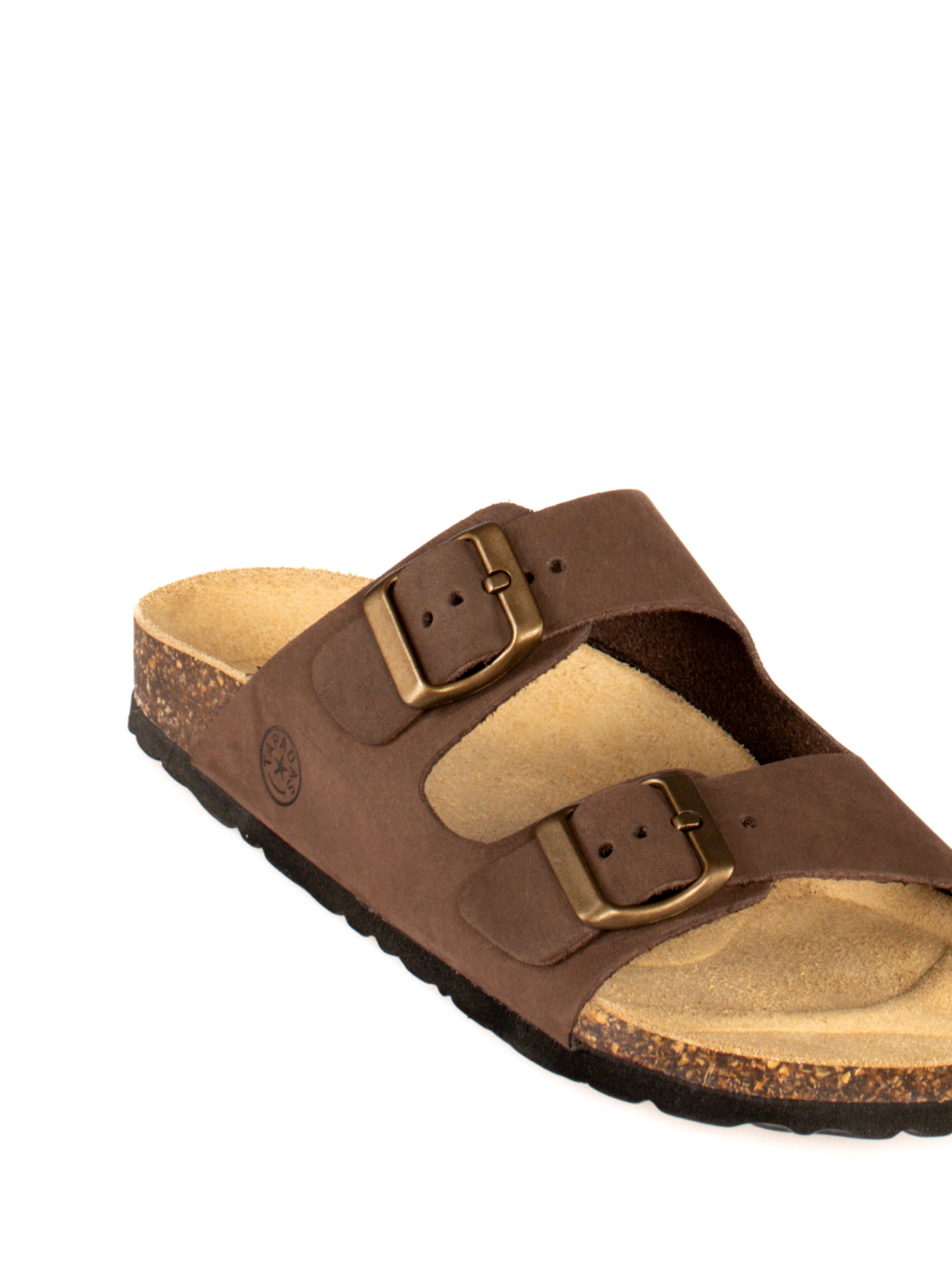 Chinela Bio com Duas Fivelas em Nobuck