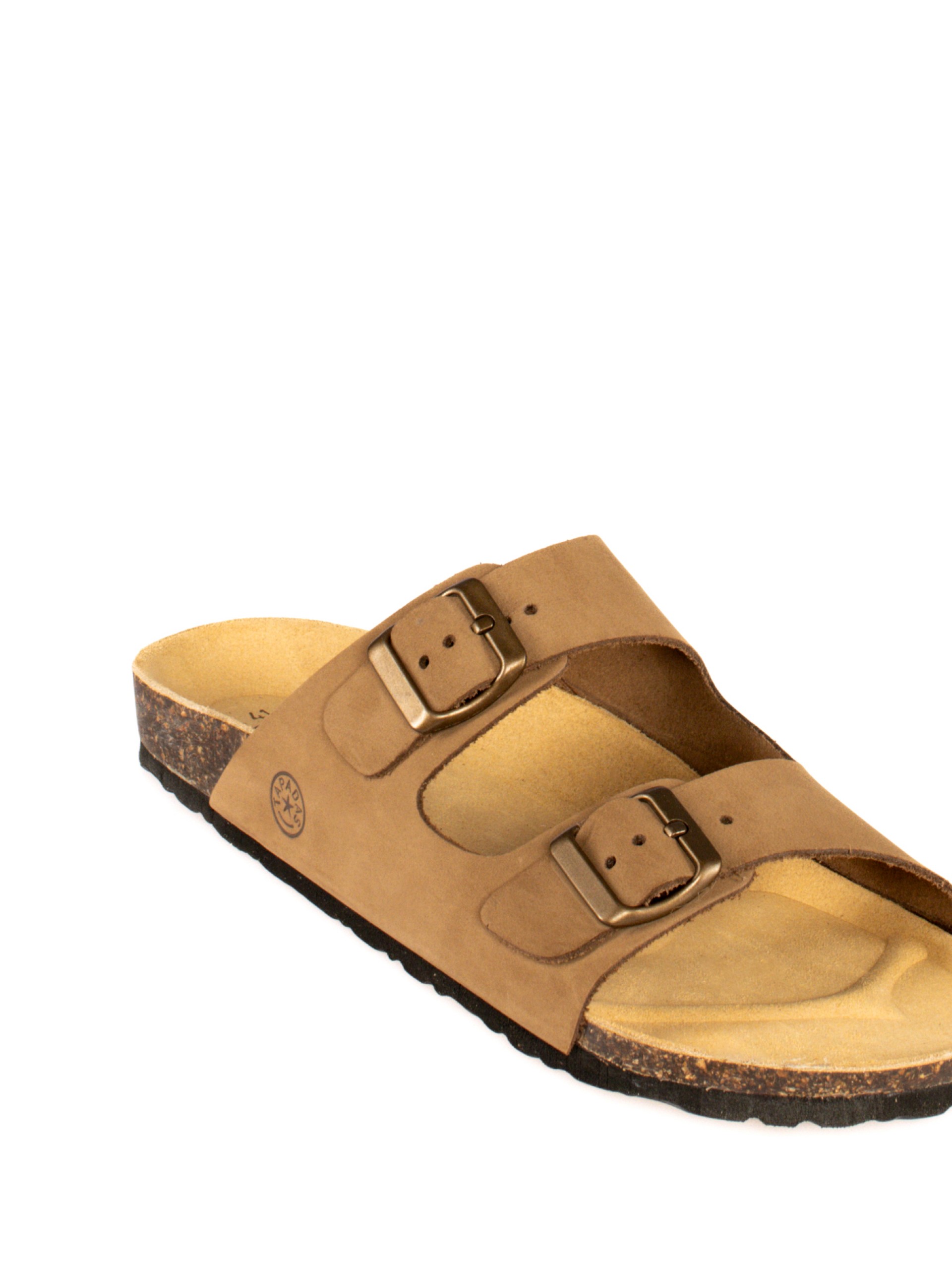 Bio Slipper with Two Buckles in Nubuck