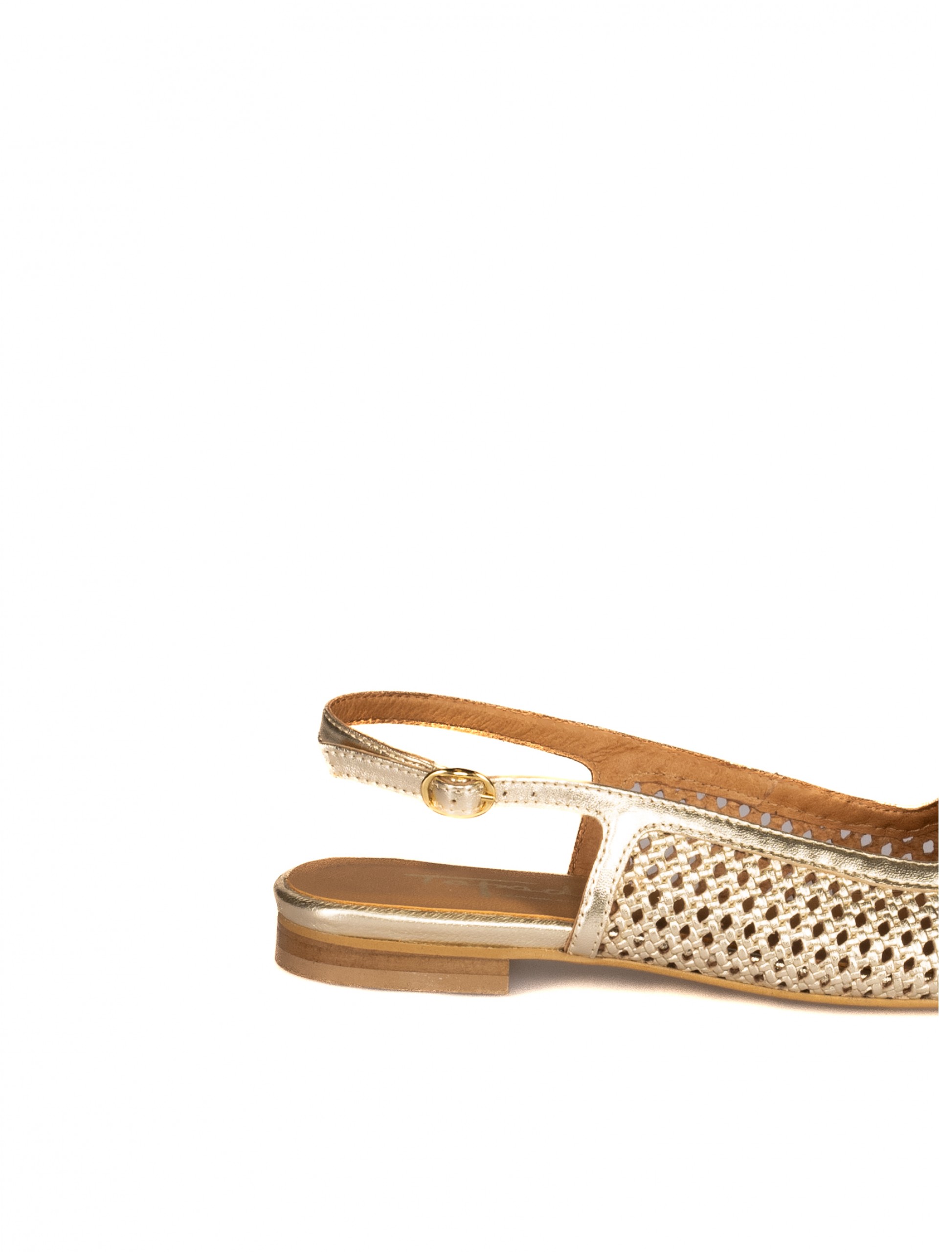 Mule entraçada Pele Metalizada