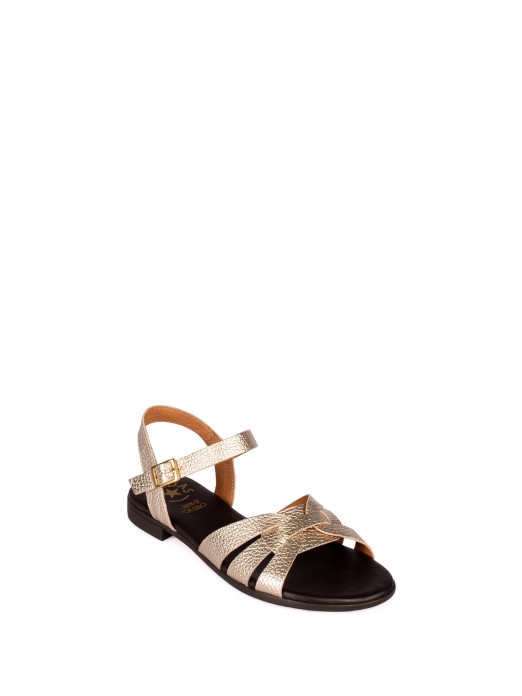 Multi-strap leather sandal