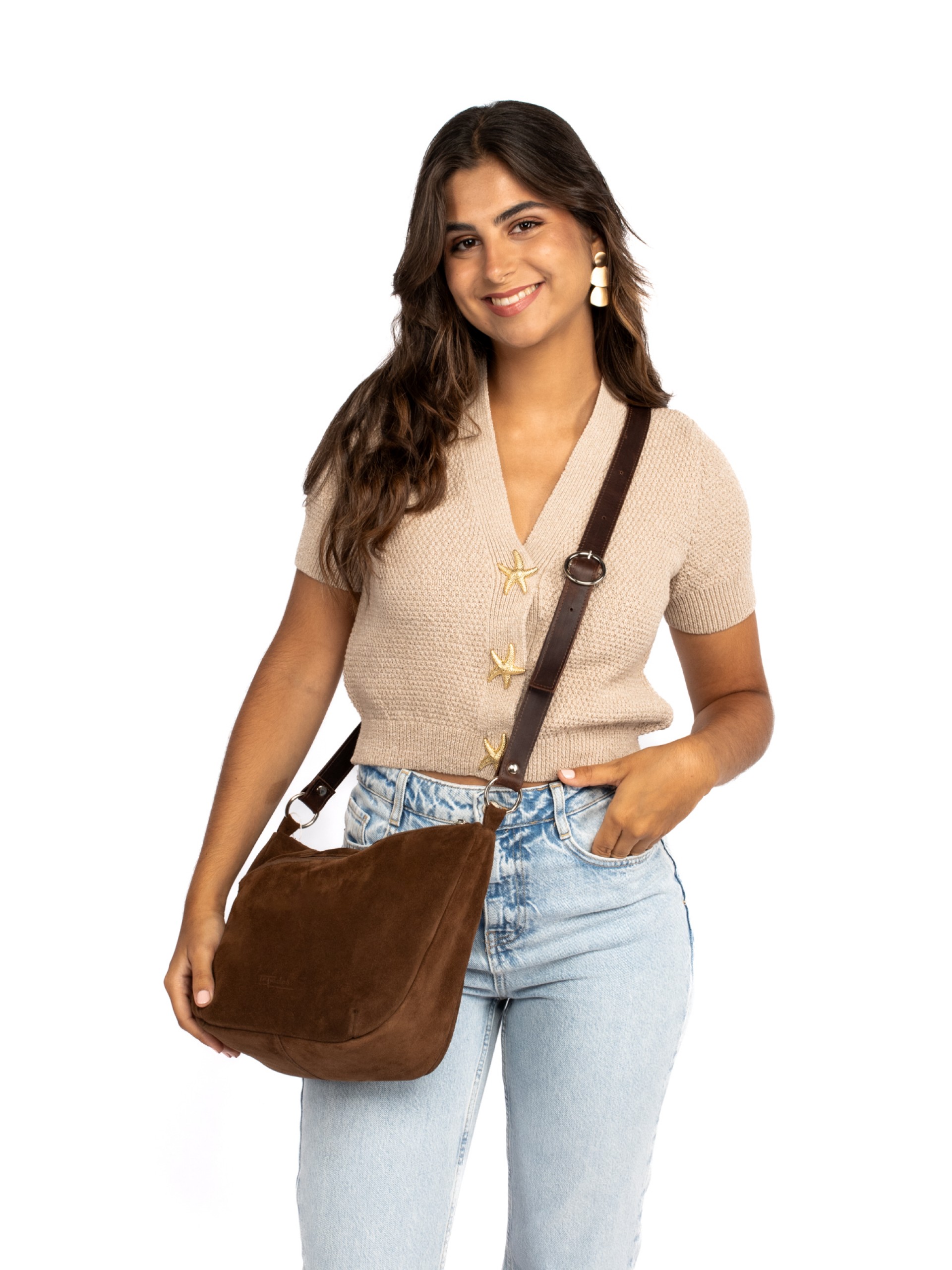 MALA TIRACOLO EM CAMURÇA