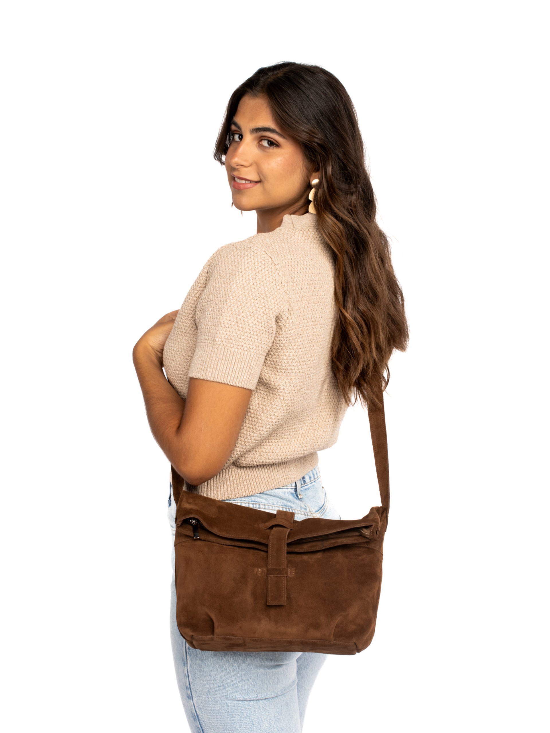 Mala a Tiracolo em camurça