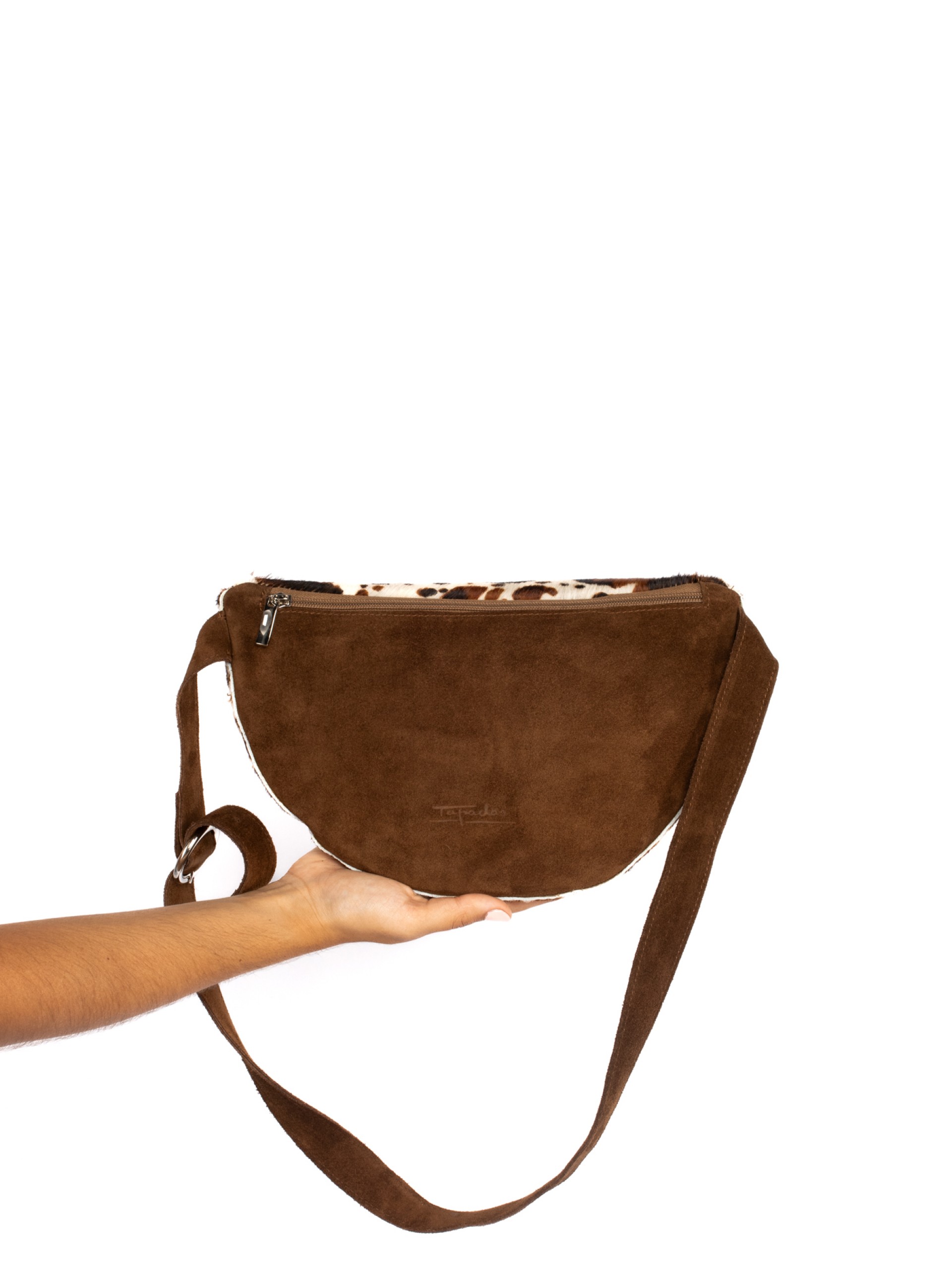 BOLSA CINTURA EM CAMURÇA E PÊLO