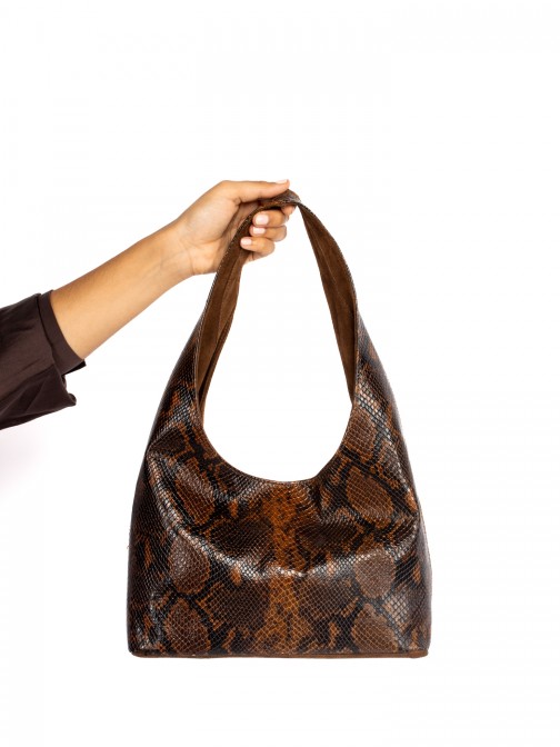 MALA DE OMBRO EM CAMURA e PELE ANIMAL PRINT