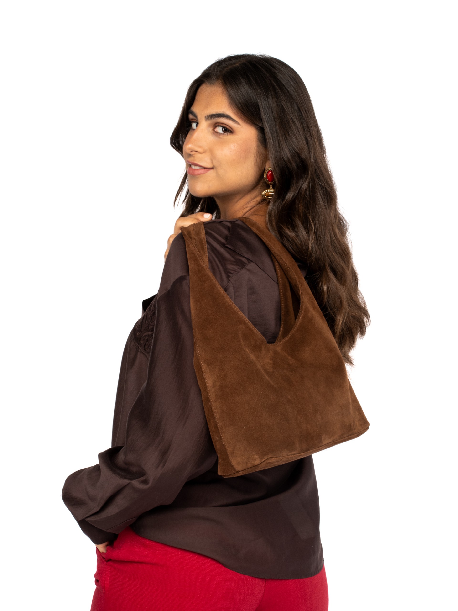 MALA DE OMBRO EM CAMURÇA