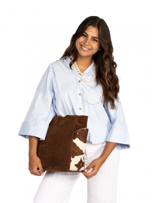 MALA OMBRO CAMURÇA E PÊLO MALA OMBRO CAMURÇA E PÊLO