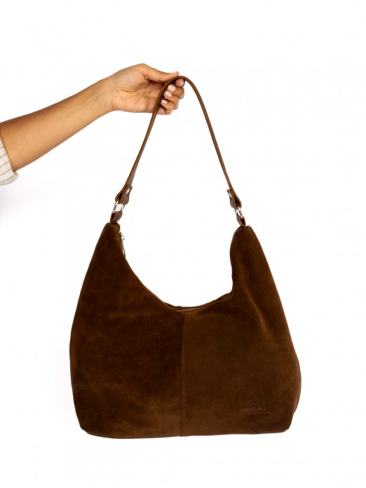 MALA OMBRO EM CAMURÇA E PELE MALA OMBRO EM CAMURÇA E PELE