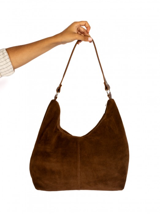 MALA OMBRO EM CAMURÇA E PELE MALA OMBRO EM CAMURÇA E PELE