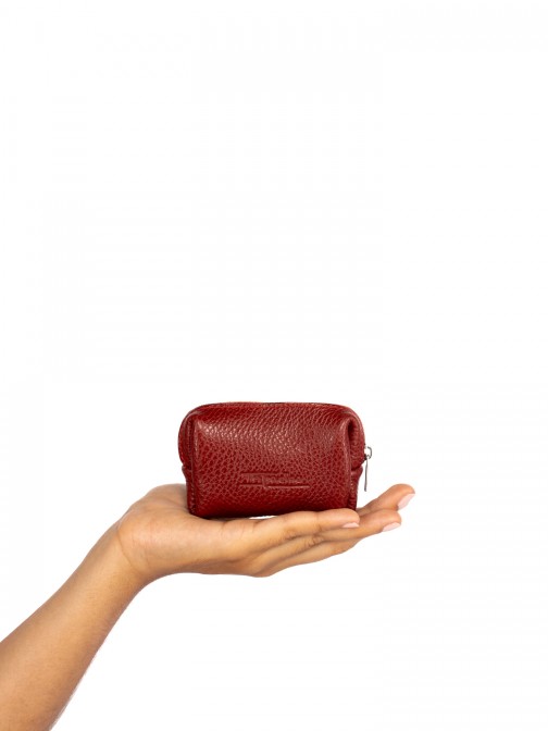 Porta moedas em pele