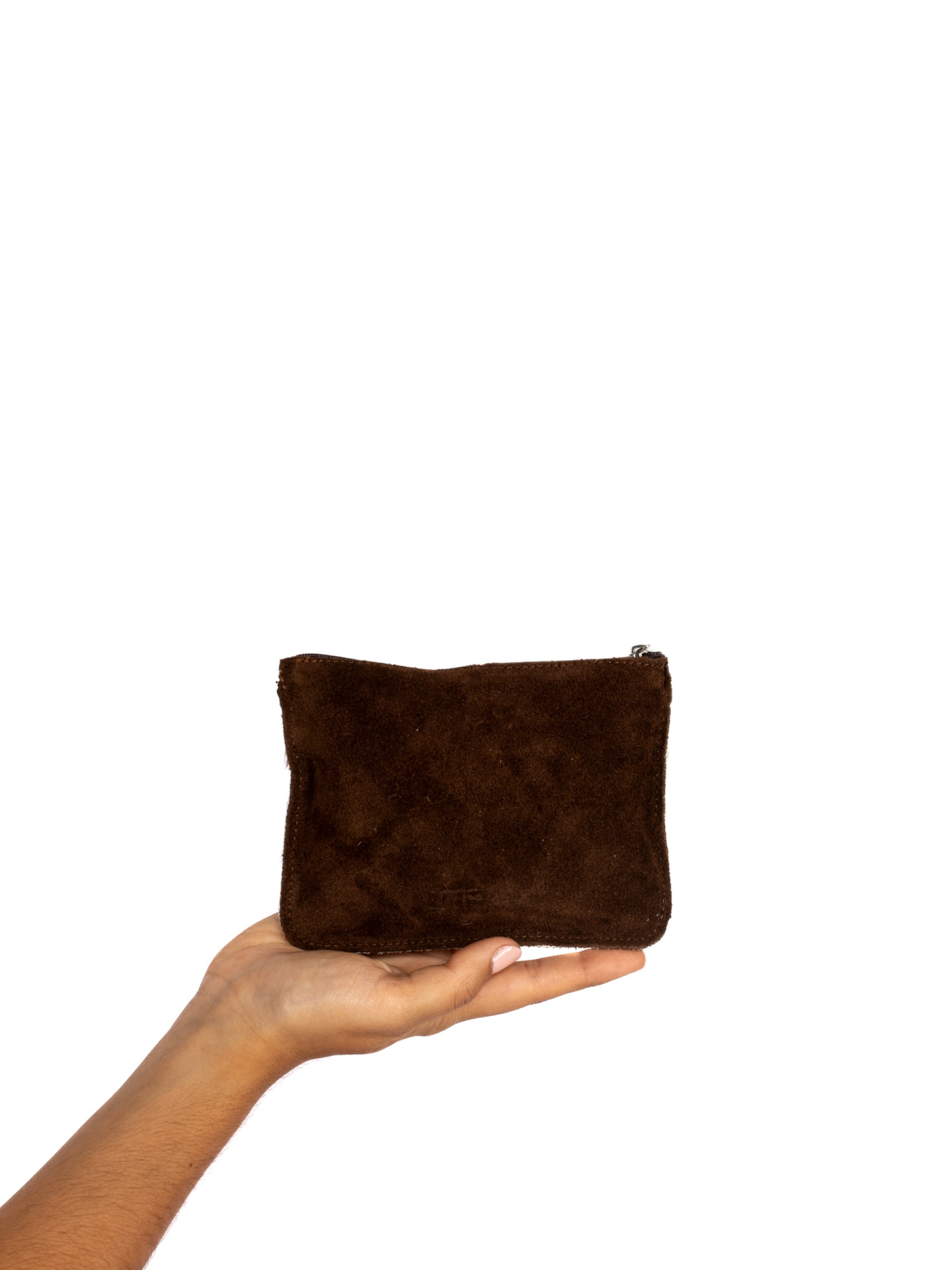 Bolsa em camurça e pêlo