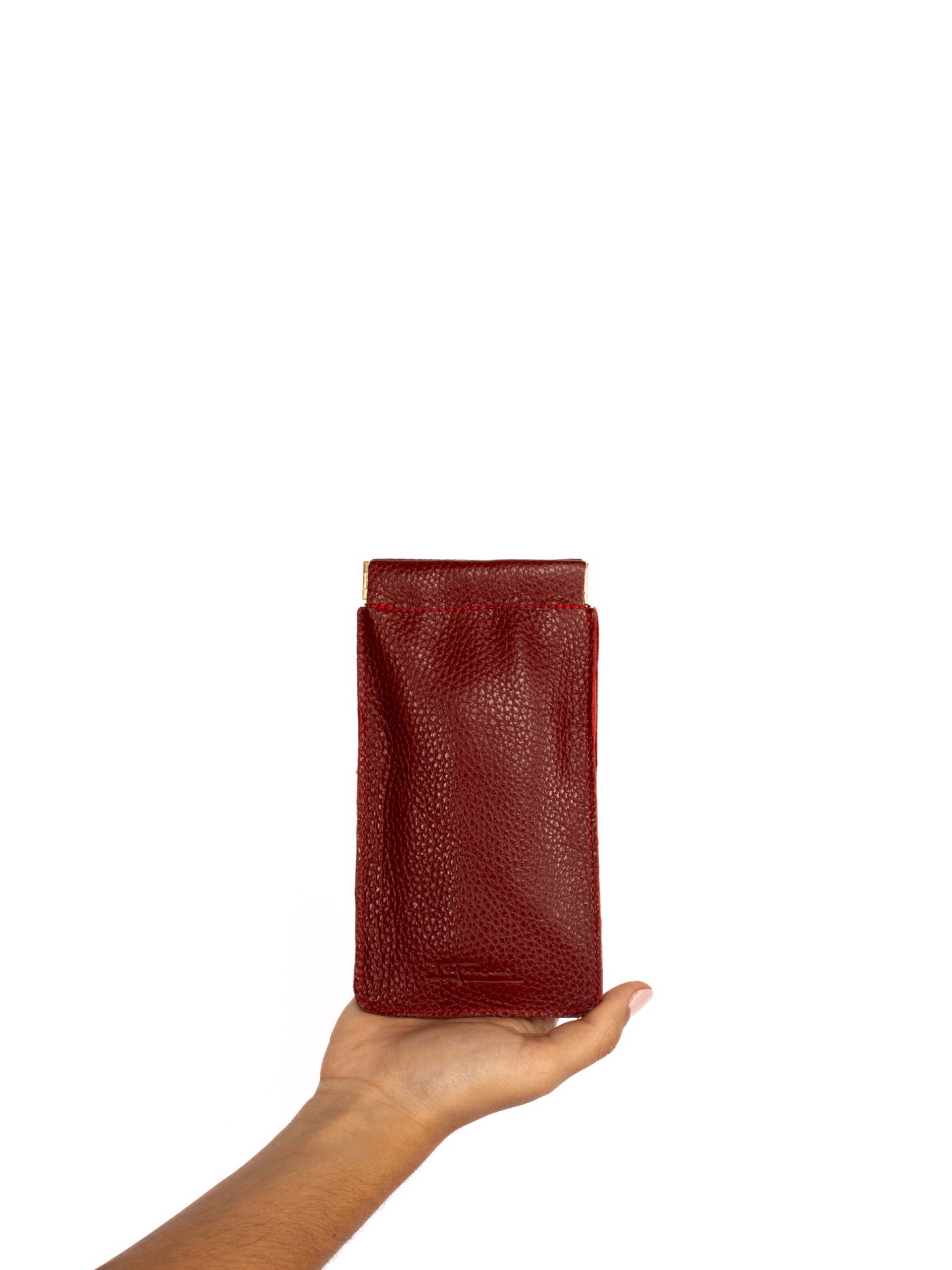 Bolsa de óculos em pele