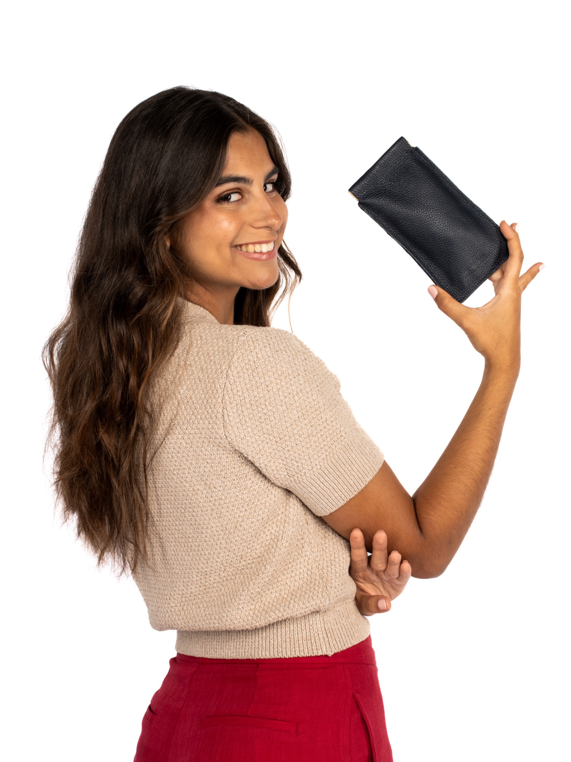 Bolsa de óculos em pele