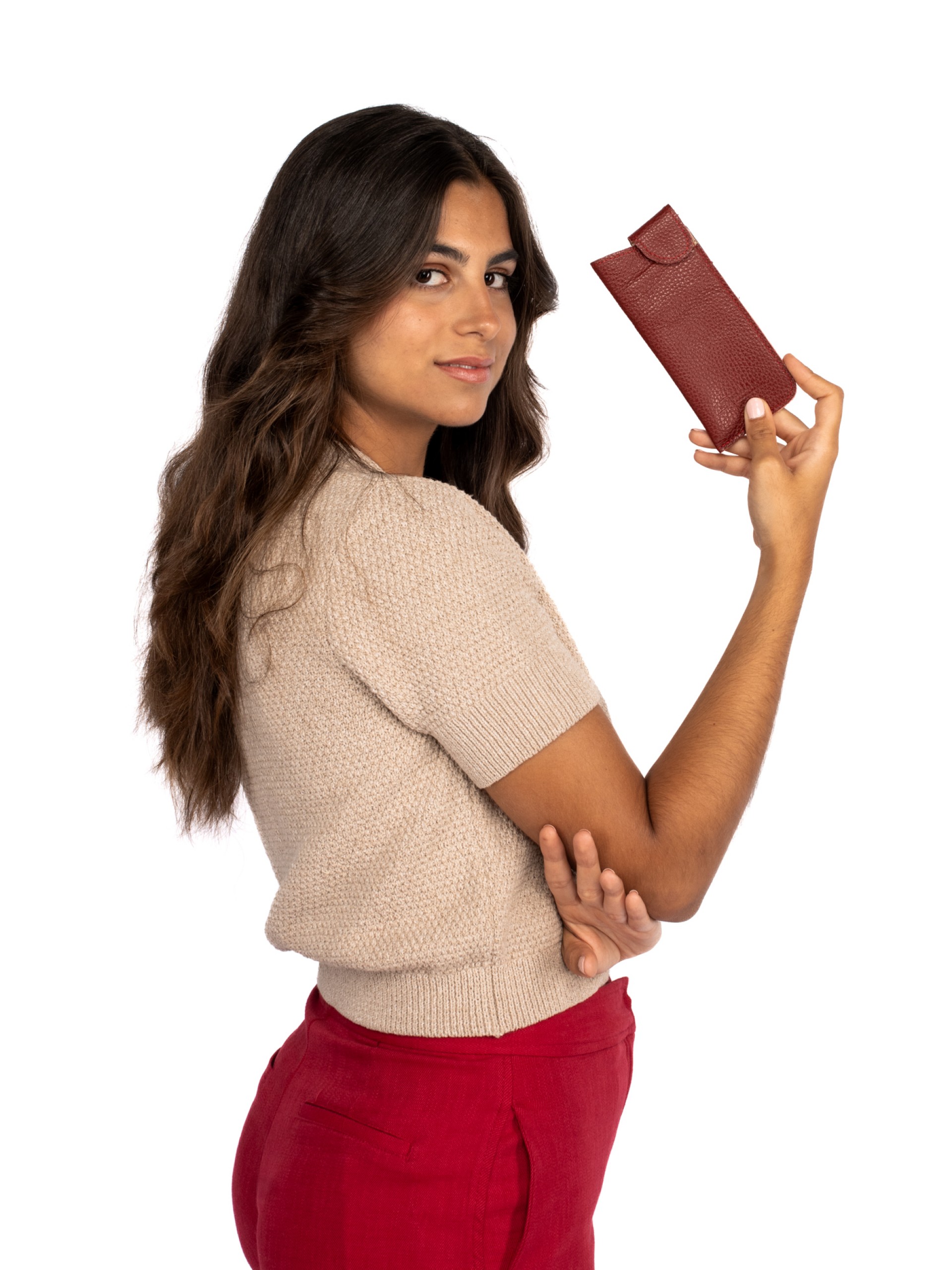 PORTA OCULOS EM PELE