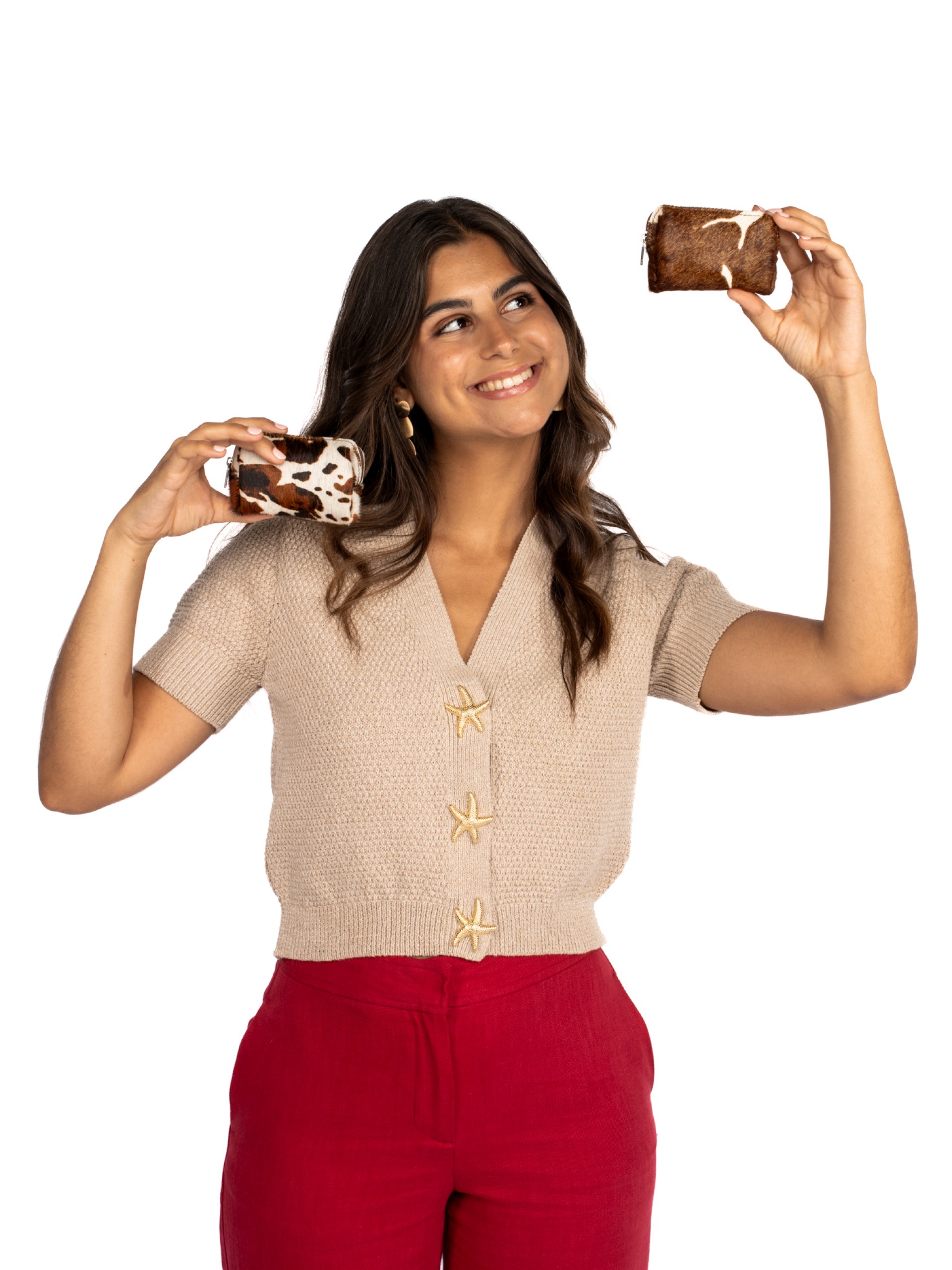 Porta moedas em pêlo