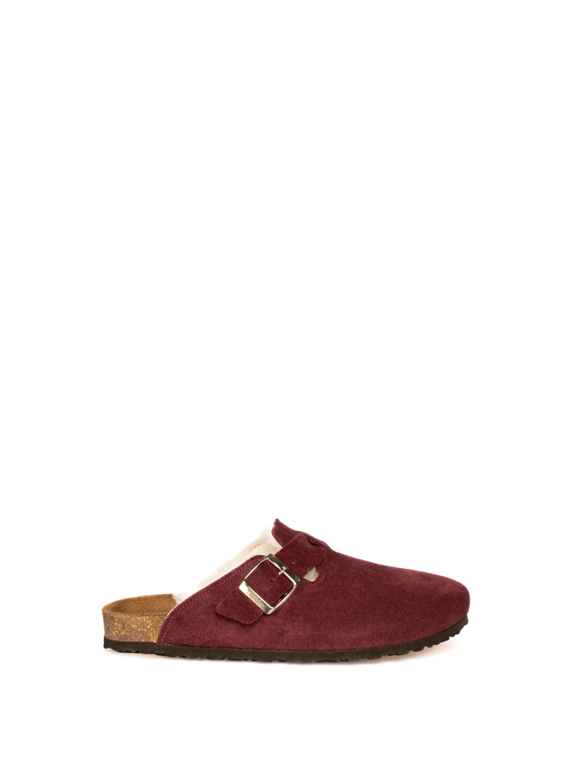 Suede Clogs with Fur