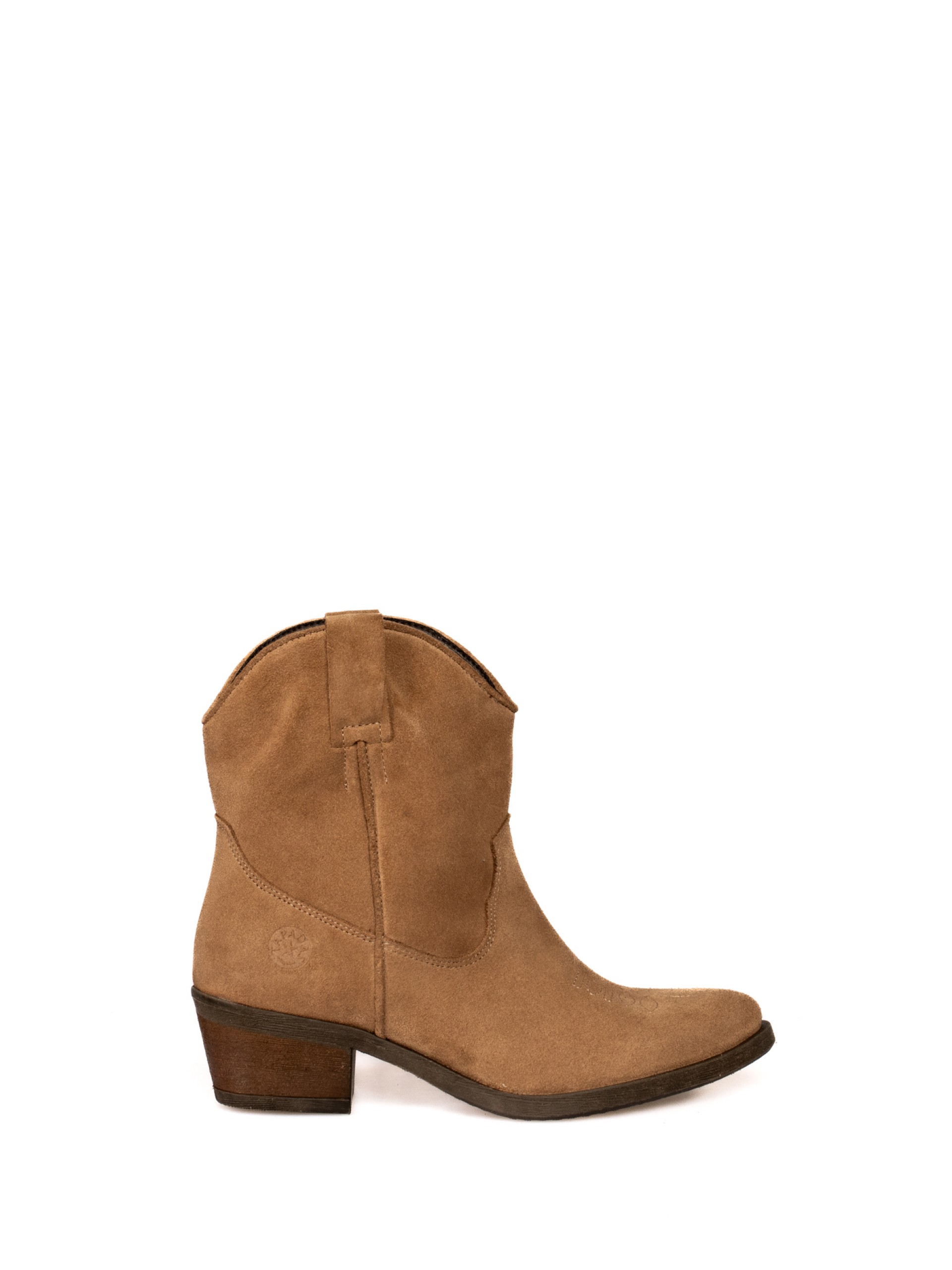 Suede Texan ankle boot
