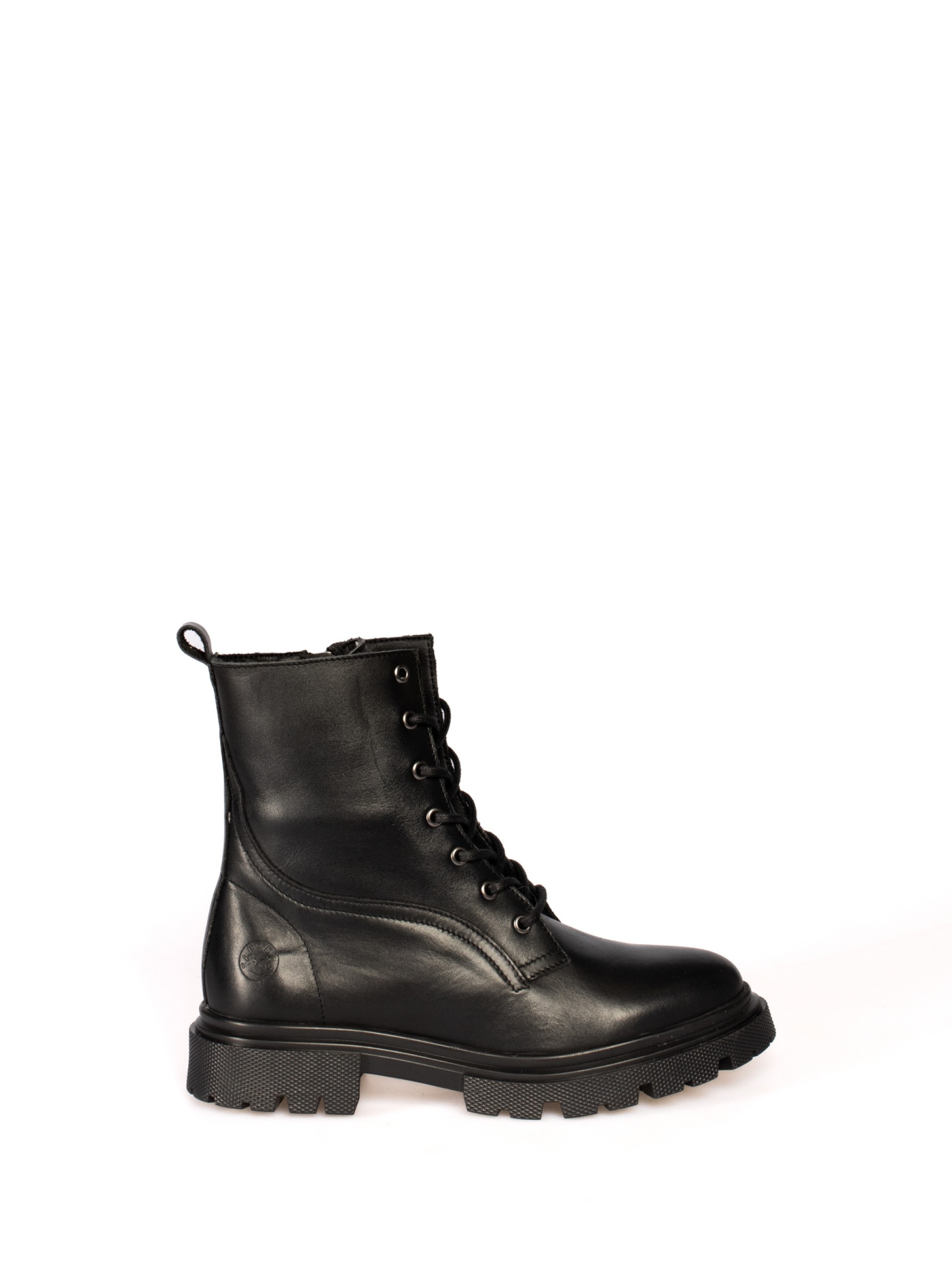 Leather military boot