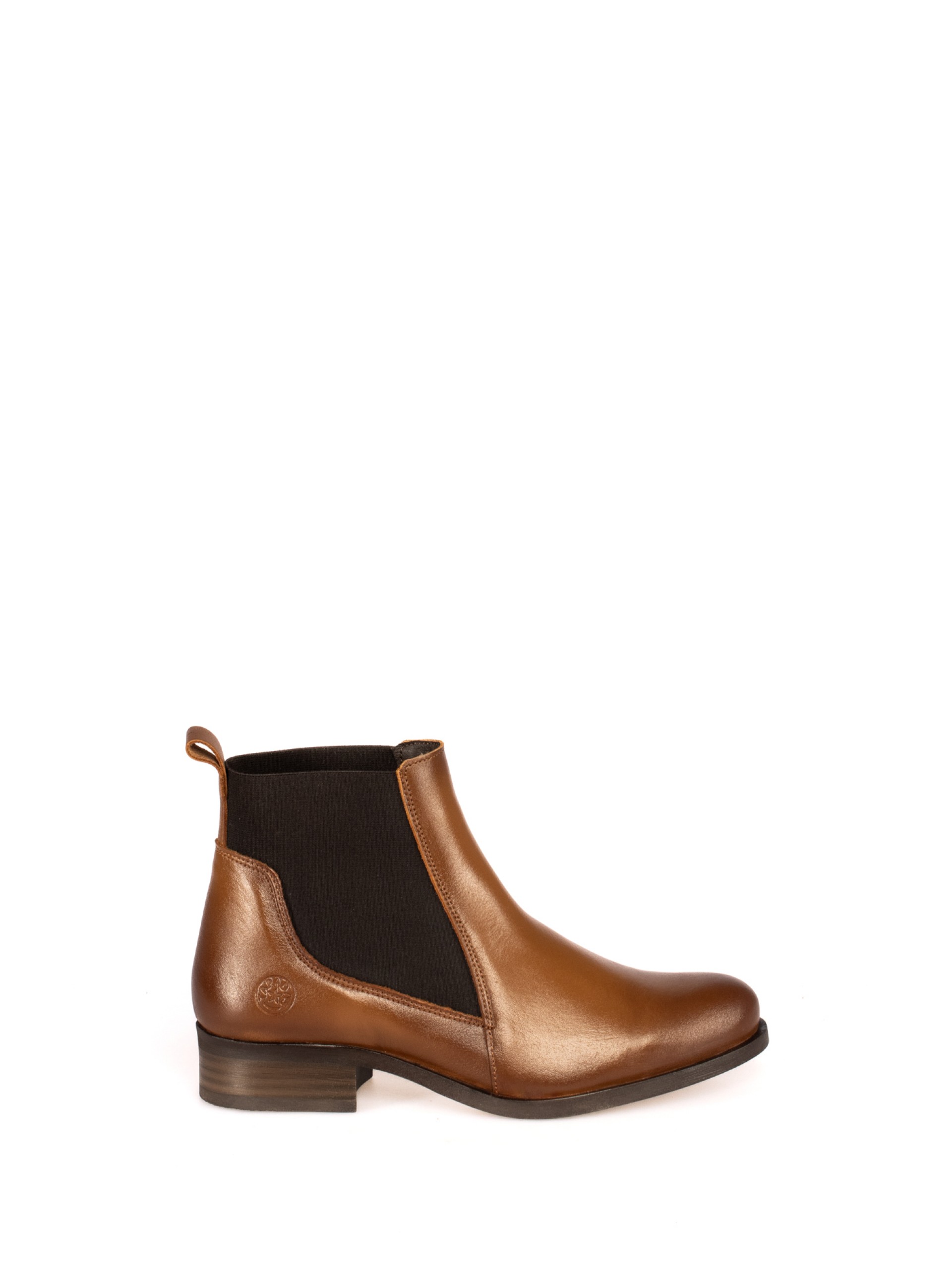 Leather Ankle Boot with Elastic