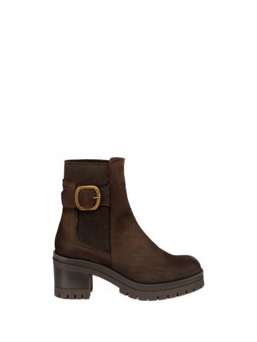 Nubuck Leather High Heel Boot