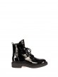 Patent leather lace-up boots Patent leather lace-up boots