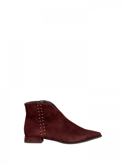 Suede Ankle Boot with Studs
