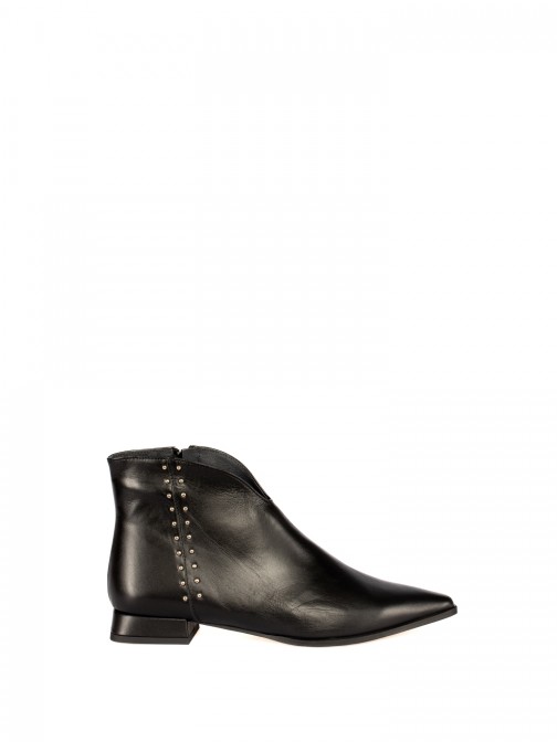 Leather Ankle Boot with Studs
