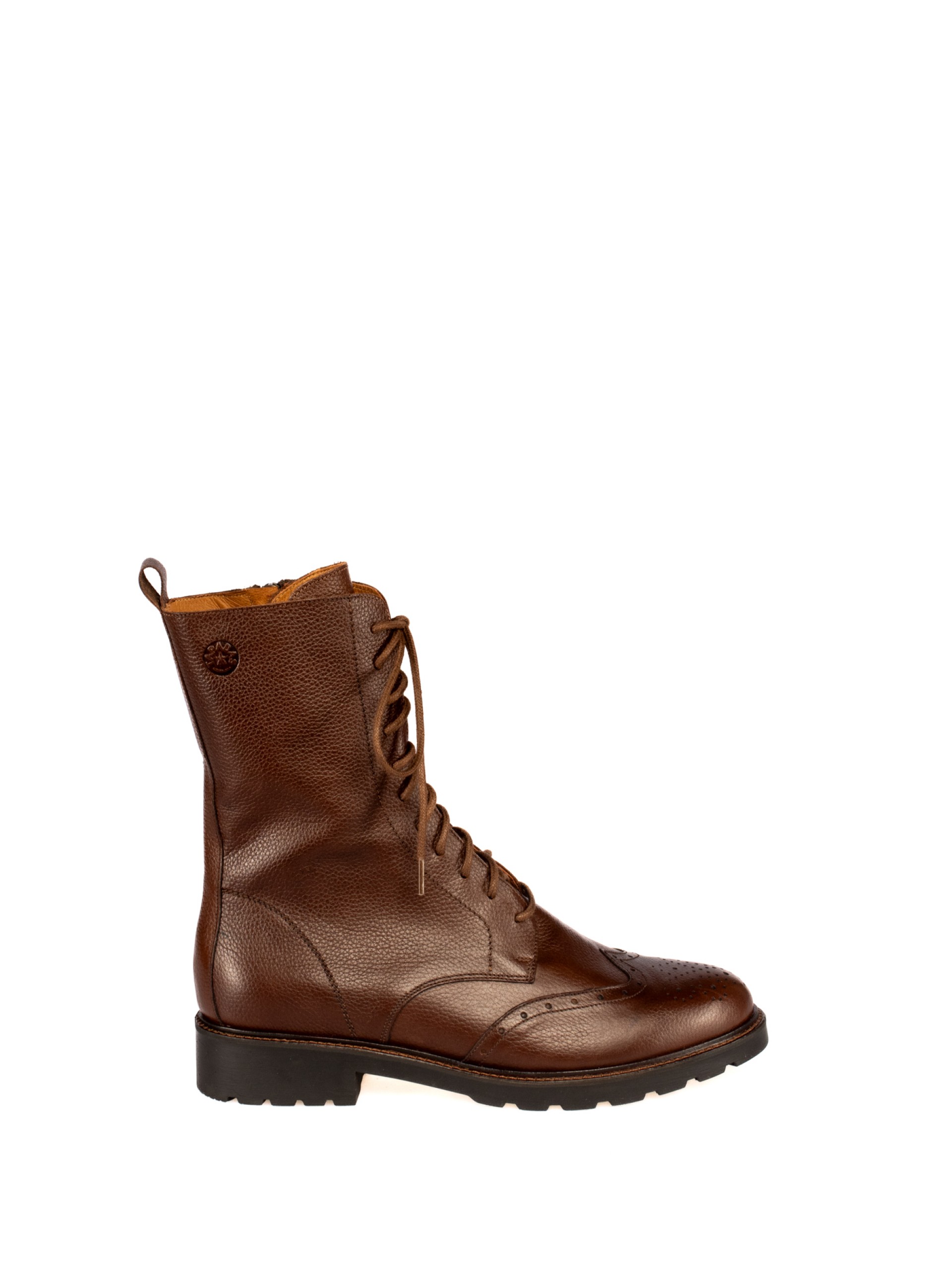 Leather Mid-Calf Boot