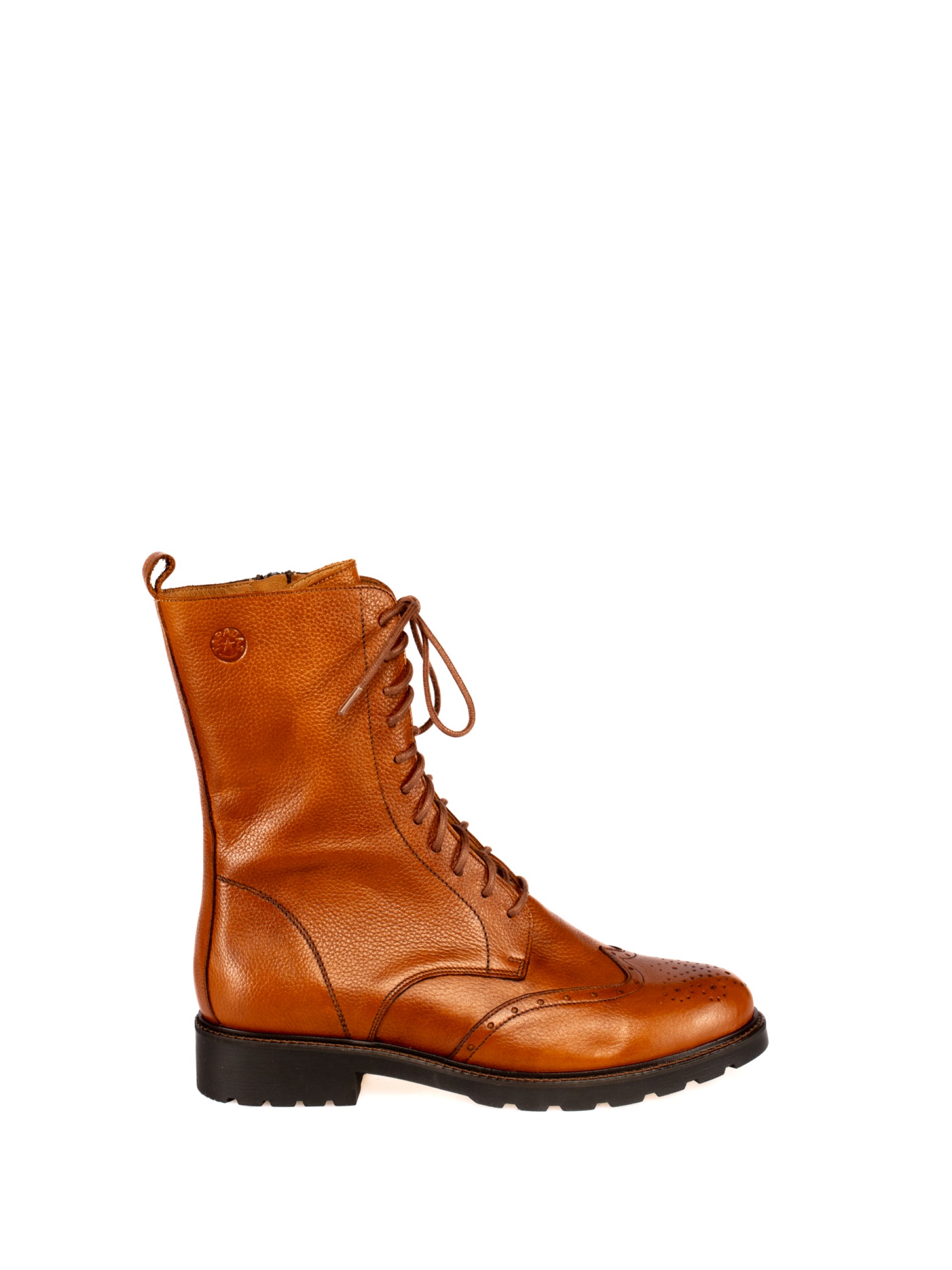 Leather Mid-Calf Boot