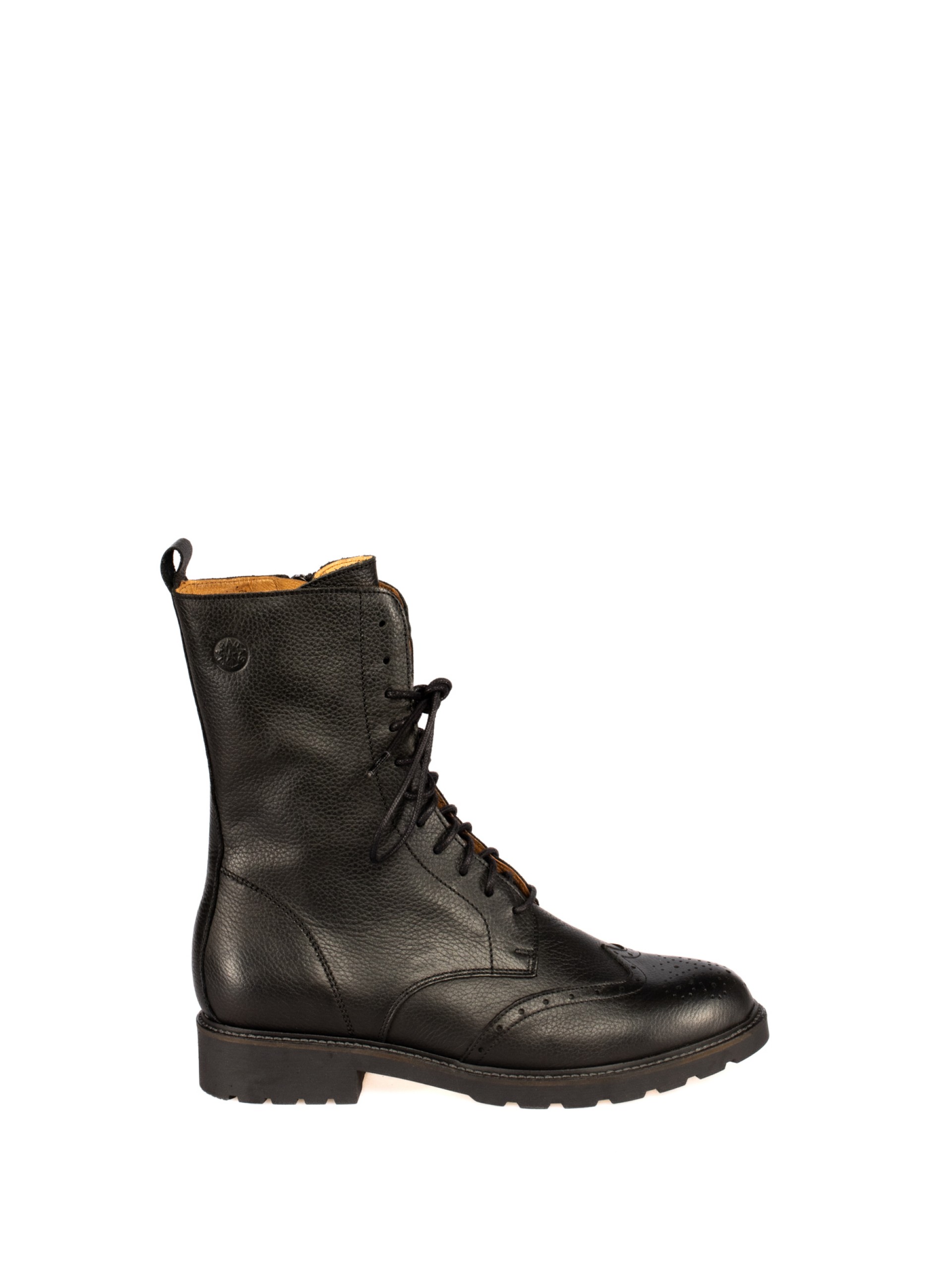 Leather Mid-Calf Boot