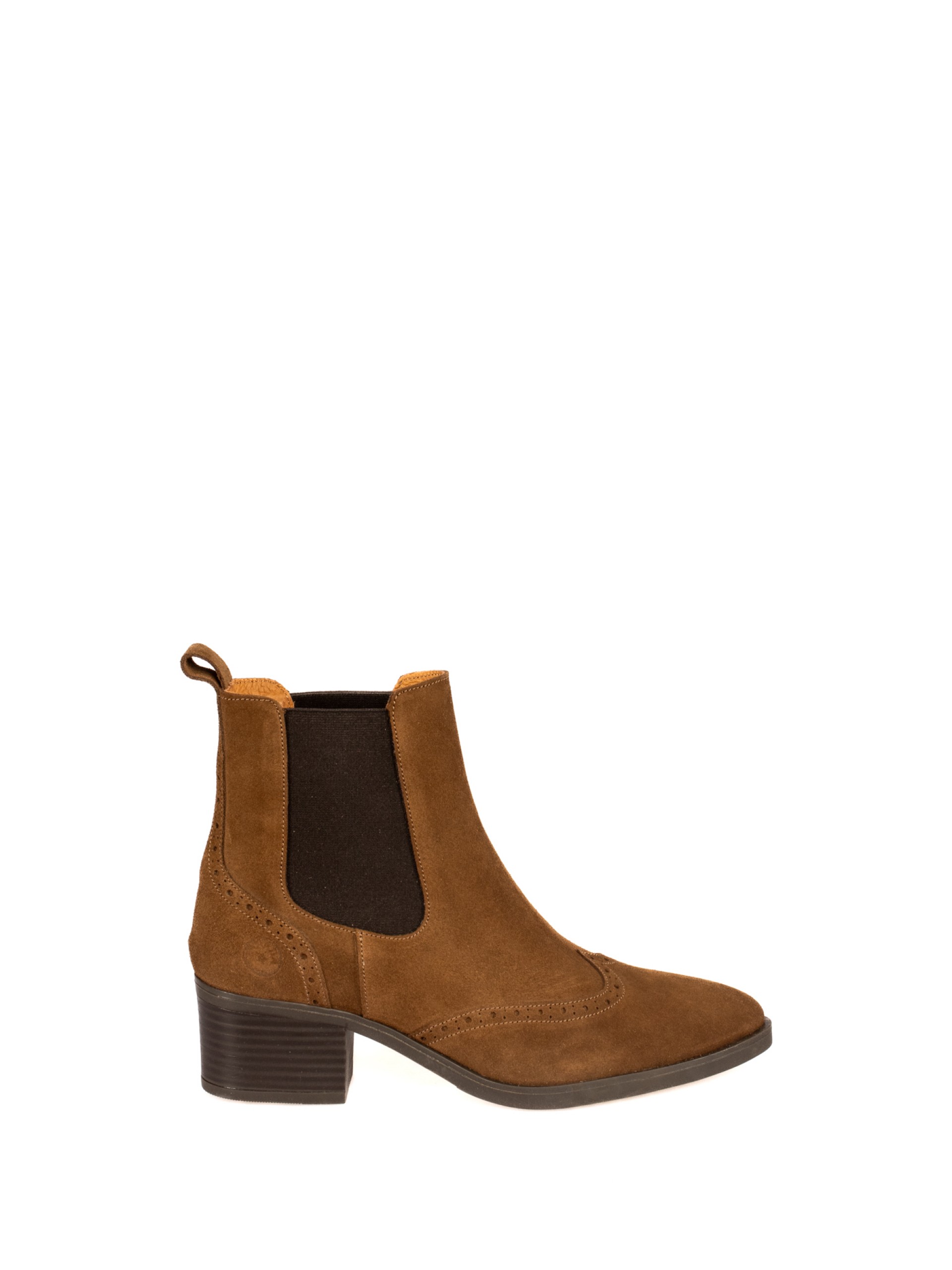 Suede Ankle Boots with Covered Elastic