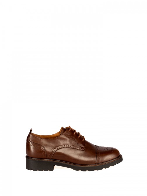 Leather Shoe with Flower