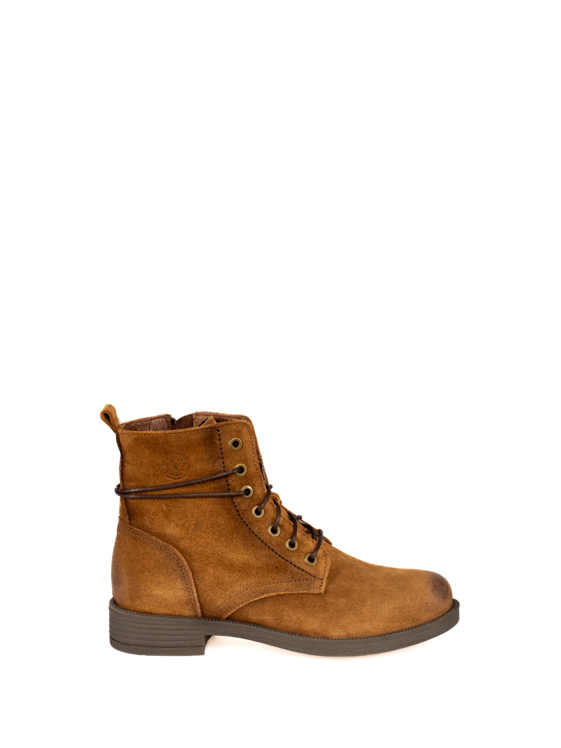 Suede military boot