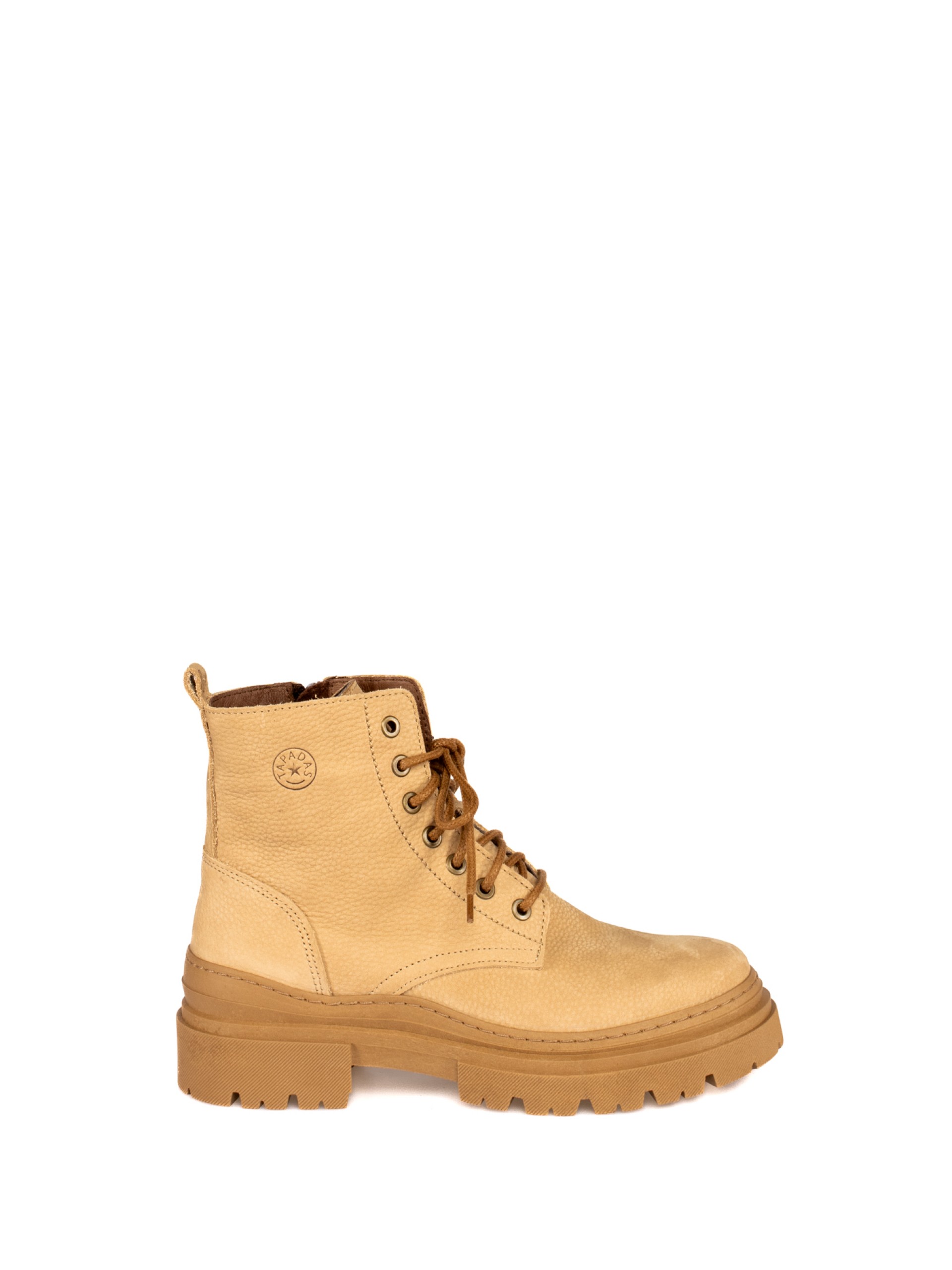 Military ankle boots with high soles